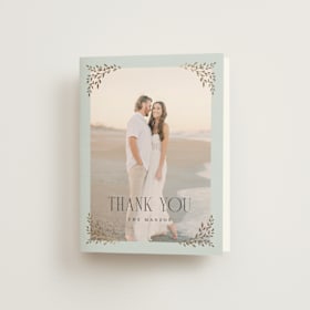 Foil-Pressed Folded Wedding Thank You Cards