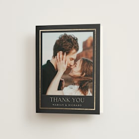 Foil-Pressed Folded Wedding Thank You Cards
