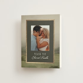 Foil-Pressed Folded Wedding Thank You Cards