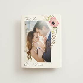 Foil-Pressed Folded Wedding Thank You Cards