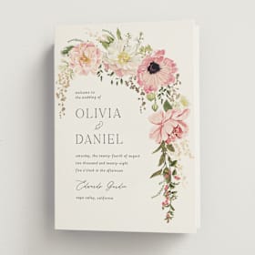 Foil-Pressed Religious and Cultural Folded Wedding Programs