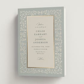 Foil-Pressed Religious and Cultural Folded Wedding Programs