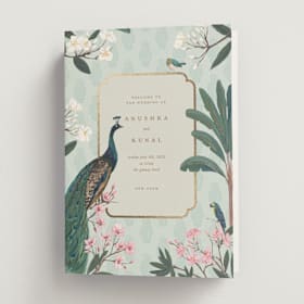 Foil-Pressed Religious and Cultural Folded Wedding Programs