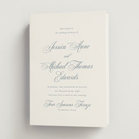 Religious and Cultural Folded Wedding Programs
