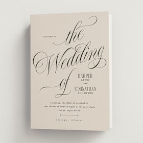 Religious and Cultural Folded Wedding Programs