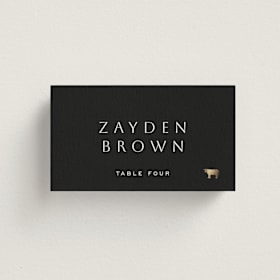 Foil-Pressed Place Cards - Beef