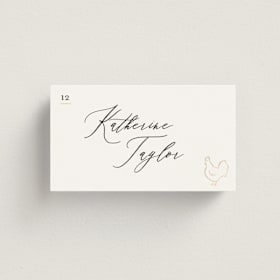 Foil-Pressed Place Cards - Chicken