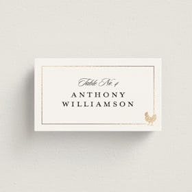 Foil-Pressed Place Cards - Chicken