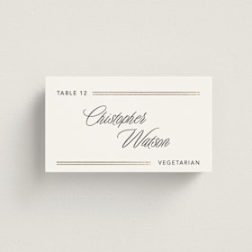 Foil-Pressed Place Cards - Vegetarian