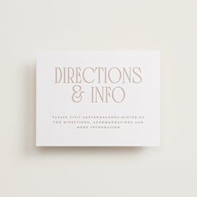 Letterpress Direction Cards