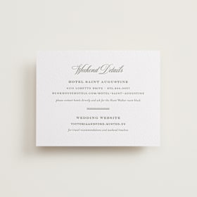 Letterpress Direction Cards
