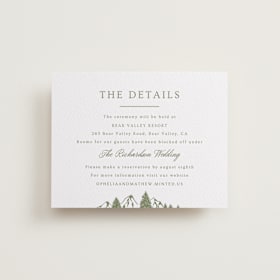Letterpress Direction Cards