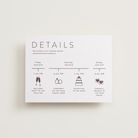 Letterpress Direction Cards