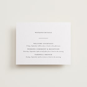 Letterpress Direction Cards
