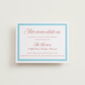 Letterpress Direction Cards