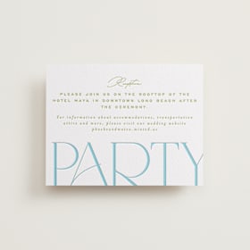 Letterpress Reception Cards