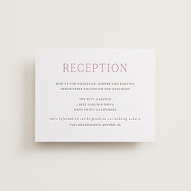 Letterpress Reception Cards