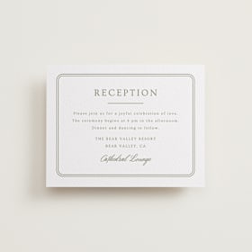Letterpress Reception Cards