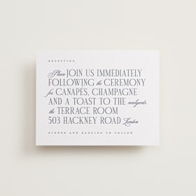 Letterpress Reception Cards