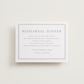 Letterpress Rehearsal Dinner Cards