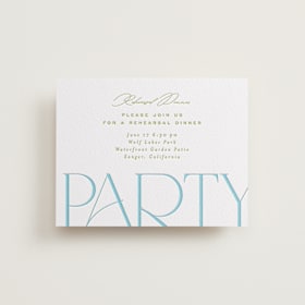 Letterpress Rehearsal Dinner Cards