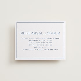 Letterpress Rehearsal Dinner Cards