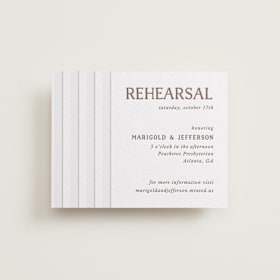 Letterpress Rehearsal Dinner Cards