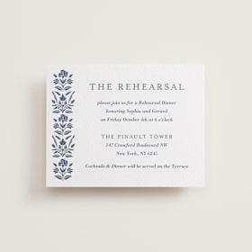 Letterpress Rehearsal Dinner Cards