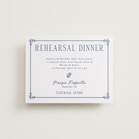 Letterpress Rehearsal Dinner Cards