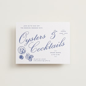Letterpress Rehearsal Dinner Cards