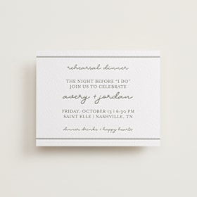 Letterpress Rehearsal Dinner Cards