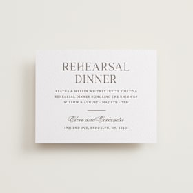 Letterpress Rehearsal Dinner Cards