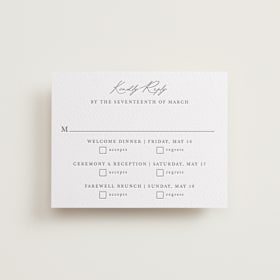 Letterpress Multi-Event RSVP Cards