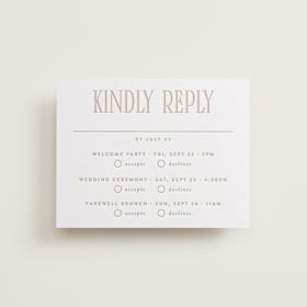 Letterpress Multi-Event RSVP Cards