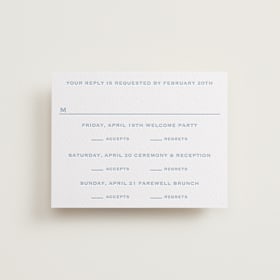 Letterpress Multi-Event RSVP Cards