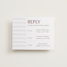 Letterpress Multi-Event RSVP Cards