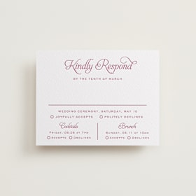 Letterpress Multi-Event RSVP Cards