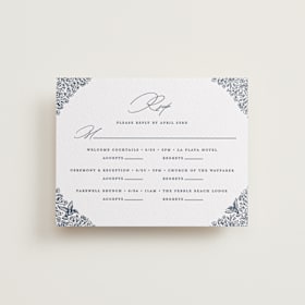 Letterpress Multi-Event RSVP Cards
