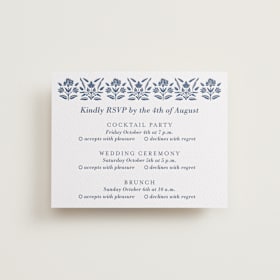 Letterpress Multi-Event RSVP Cards