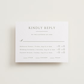 Letterpress Multi-Event RSVP Cards