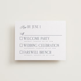 Letterpress Multi-Event RSVP Cards