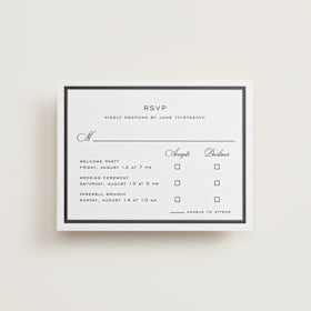 Letterpress Multi-Event RSVP Cards