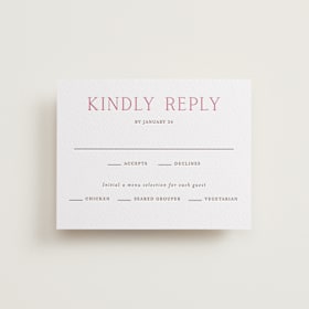 Letterpress RSVP Cards