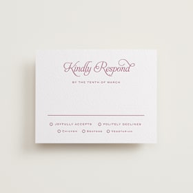 Letterpress RSVP Cards