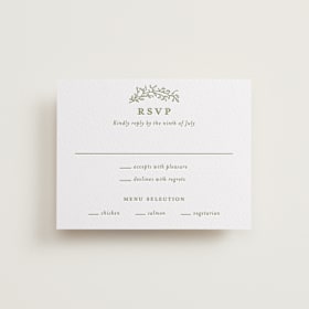 Letterpress RSVP Cards