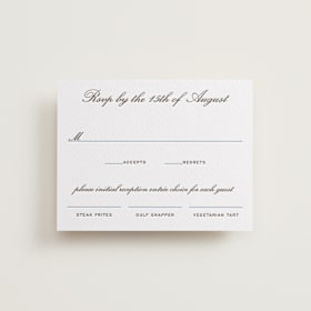 Letterpress RSVP Cards