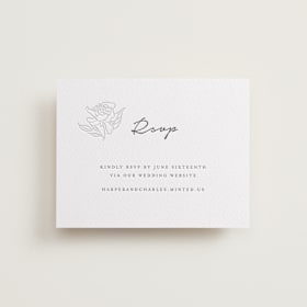 Letterpress RSVP Online Enclosure Cards