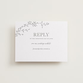 Letterpress RSVP Online Enclosure Cards