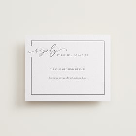 Letterpress RSVP Online Enclosure Cards
