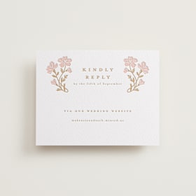 Letterpress RSVP Online Enclosure Cards